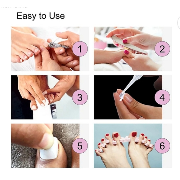 Handmade Luxury Press-On Nails/Toenails | Sturdy & Reusable | Blue Ice - Picture 6 of 6